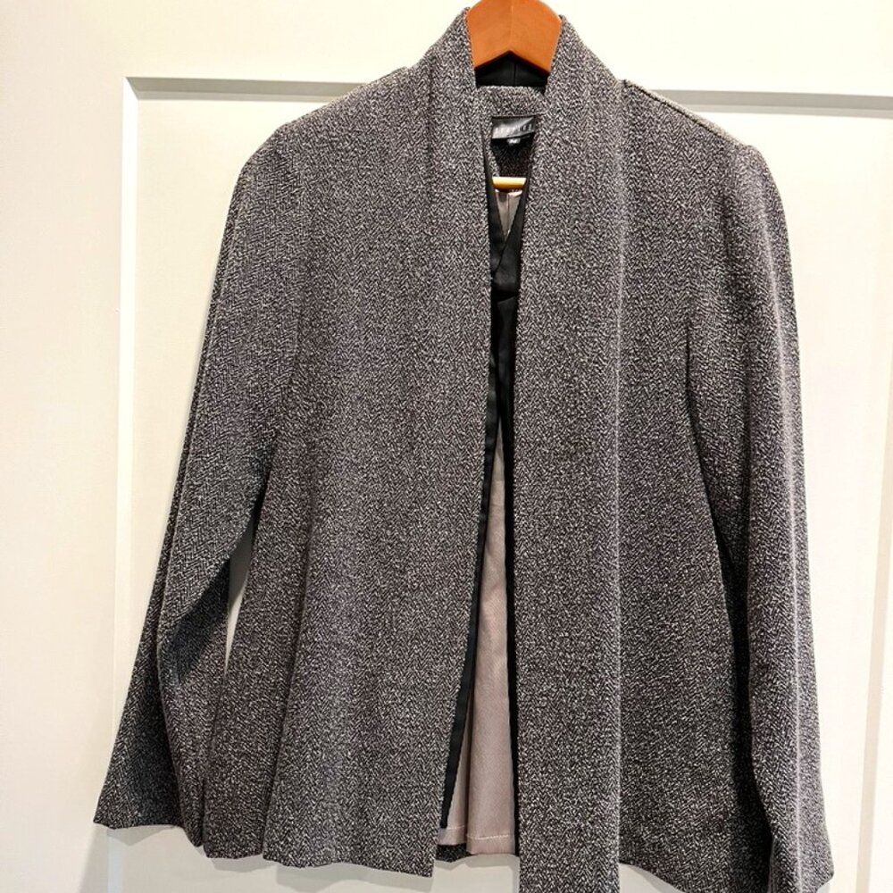Black Herringbone Swing Jacket by Staples, M